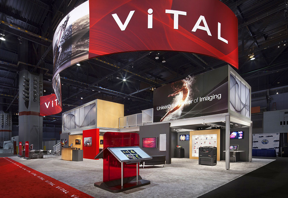 Vital custom rental island trade show exhibit