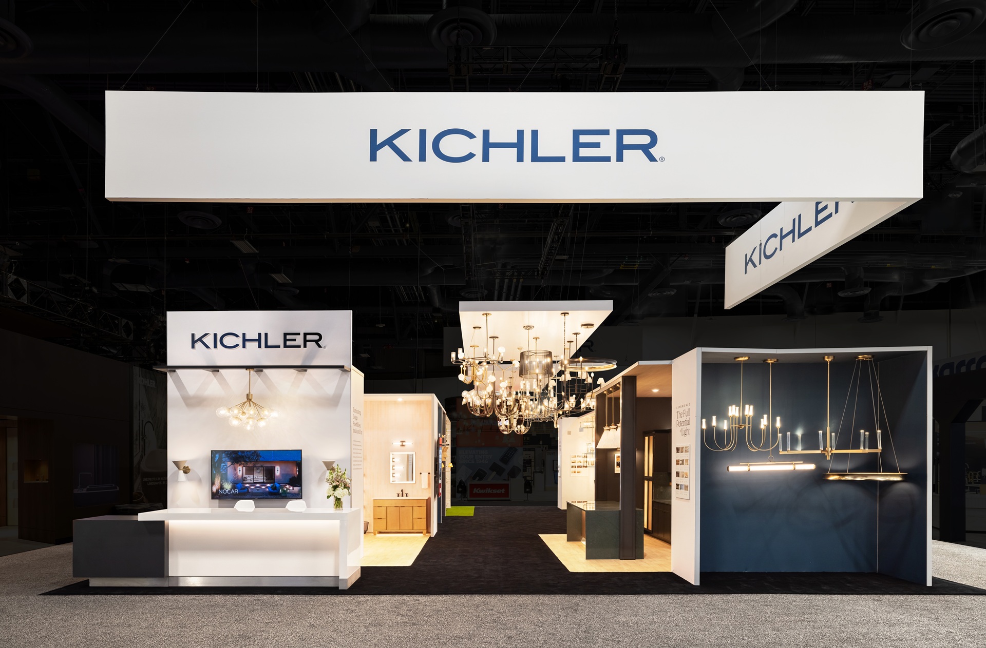 Kichler 40x50 island trade show exhibit KBIS 2025 - front aisle