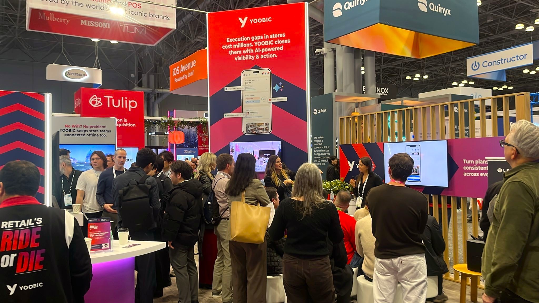 Yoobic trade show engagement in their NRF 2026 exhibit